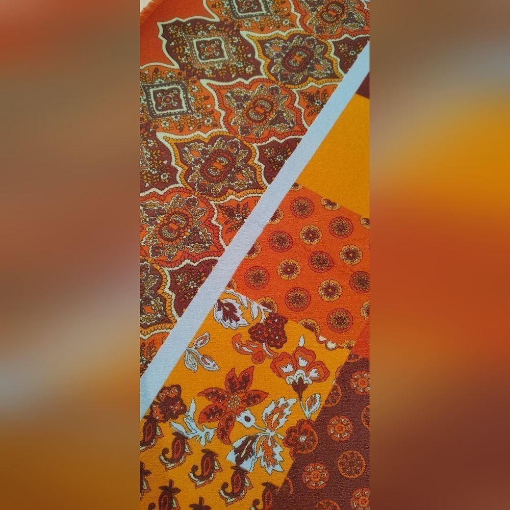 Vintage Colorful Patchwork  Square Scarf - Picture 12 of 16